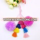 Hot sale tassel string latest design cashmere ball cotton pom pom tassel